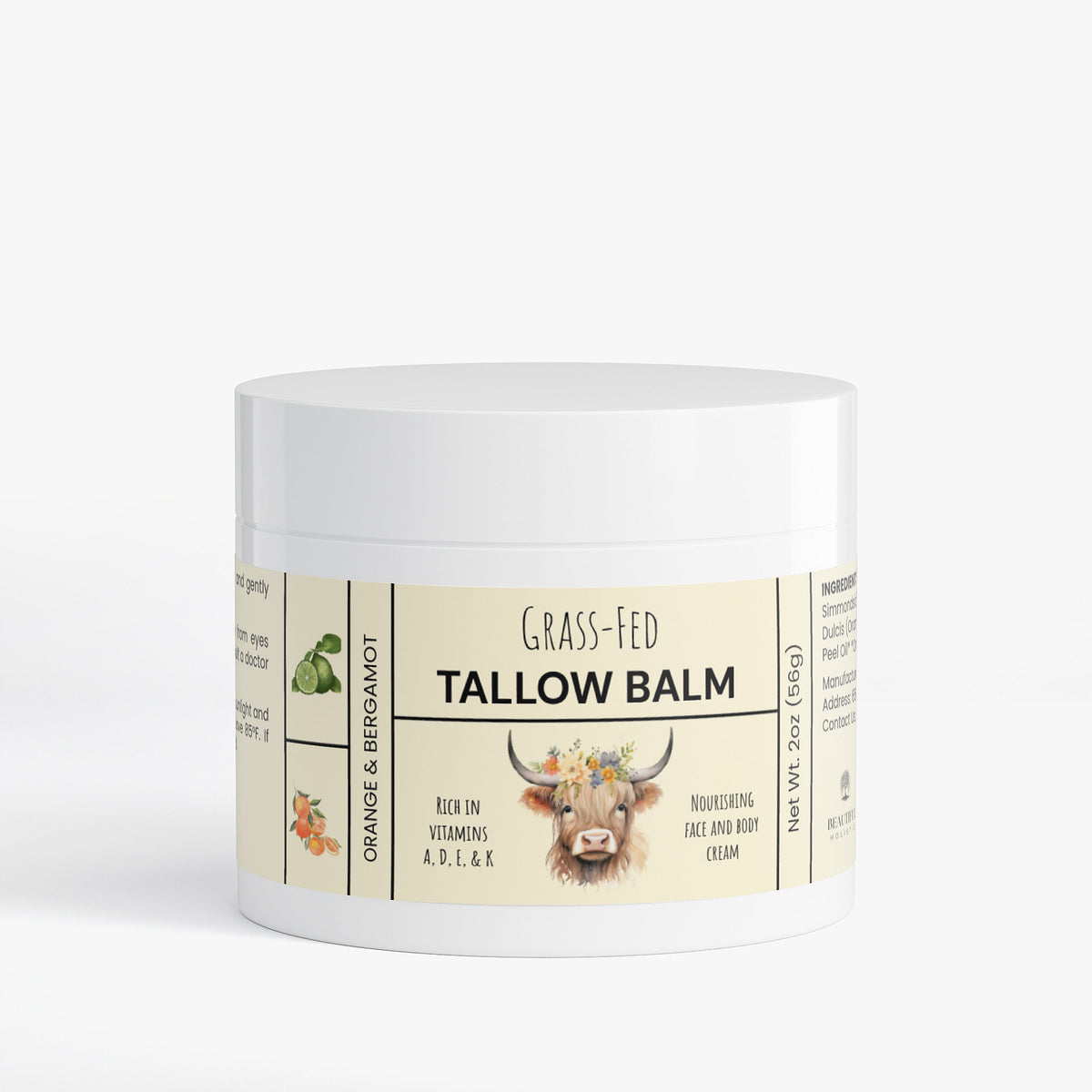 Tallow Cream Orange & Bergamot